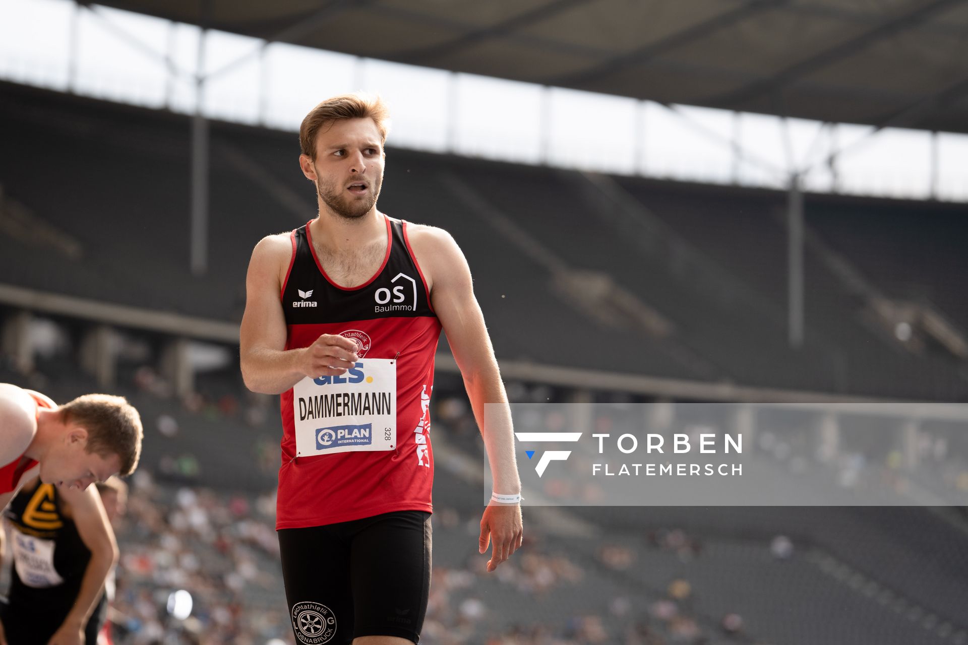 Fabian Dammermann (LG Osnabrueck) waehrend der deutschen Leichtathletik-Meisterschaften im Olympiastadion am 25.06.2022 in Berlin